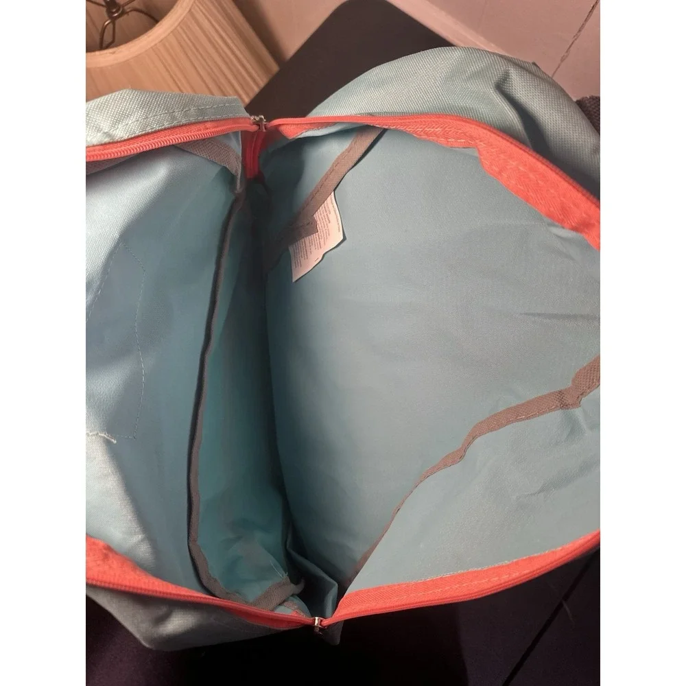 Trailmaker Classic Backpack Teal/Salmon Color Zip Adjustable‎ New
